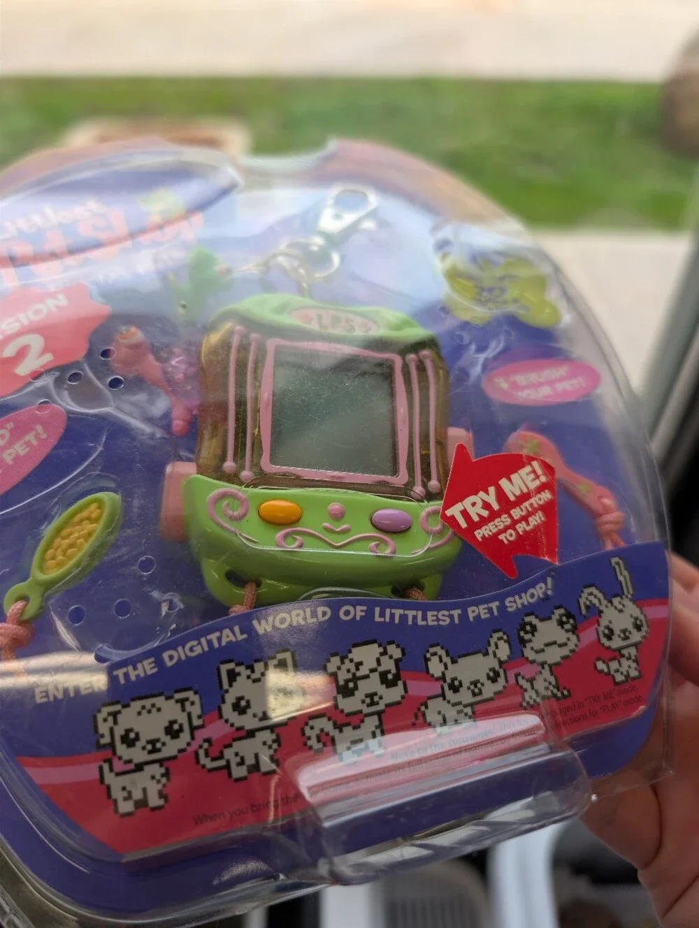 Littlest Pet Shop Digital Pets V2 Frog Virtual Pet Keychain NEW Sealed 2006